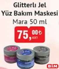 MARA GLİTTERLI JEL YÜZ BAKIM MASKESİ 50 ML